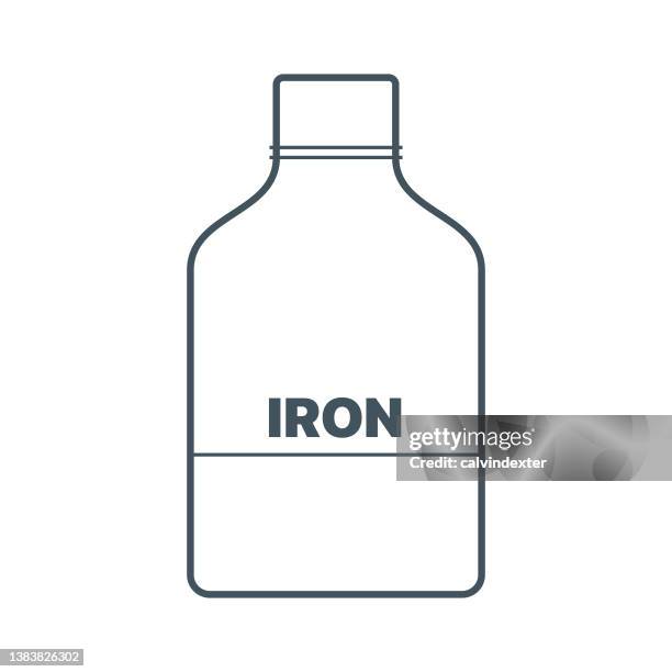 vitamins and minerals pot design - zinc supplement stock illustrations