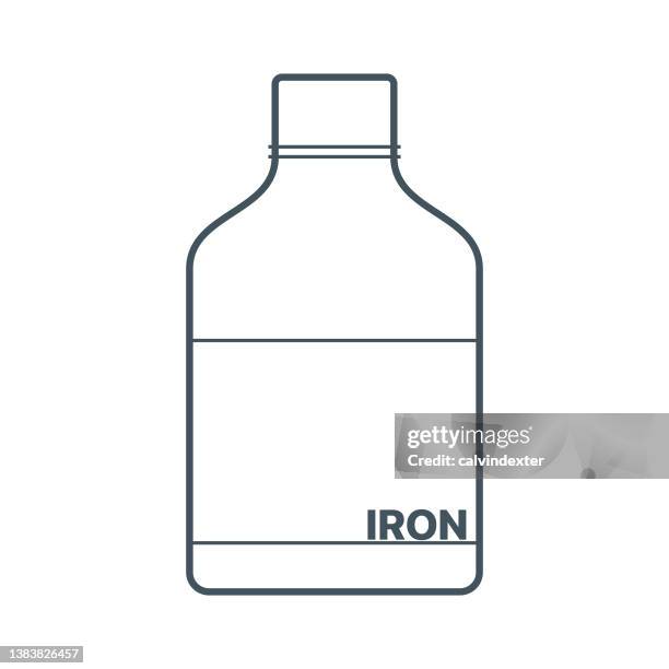 vitamins and minerals pot design - zinc supplement stock illustrations