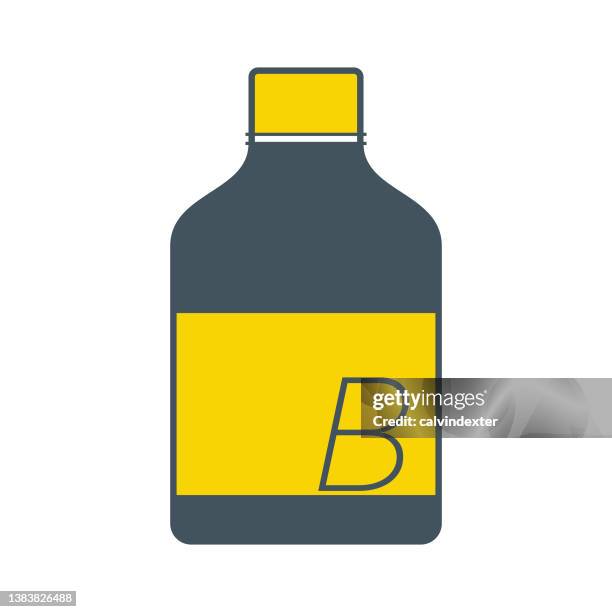 vitamins and minerals pot design - vitamin e stock illustrations