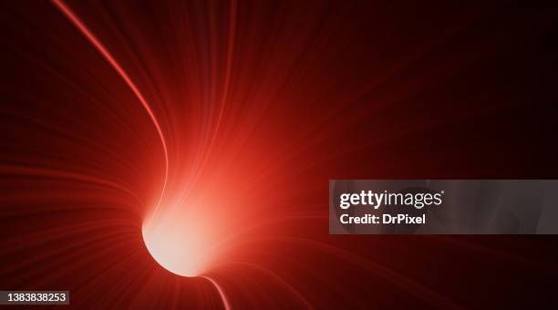 abstract red light tunnel - red tube stock-fotos und bilder