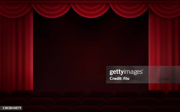 stage theater event performance - red carpet event background stock illustrations