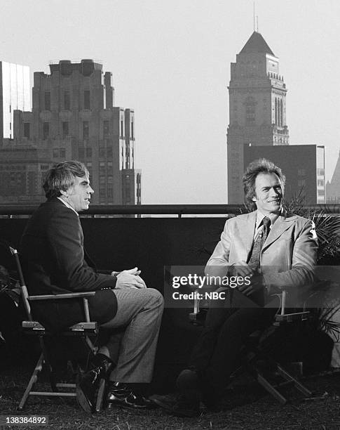 Episode 101 -- Pictured: Host Tom Snyder, actor Clint Eastwood in 1980 --