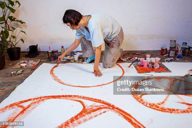 large scale still life painting - blank canvas stockfoto's en -beelden