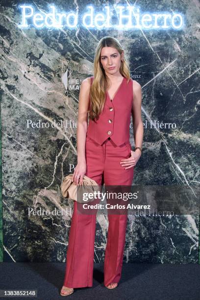 Daniela Svedin Figo attends the Pedro del Hierro fashion show during Mercedes Benz Fashion Week March 2022 edition at Ifema on March 10, 2022 in...