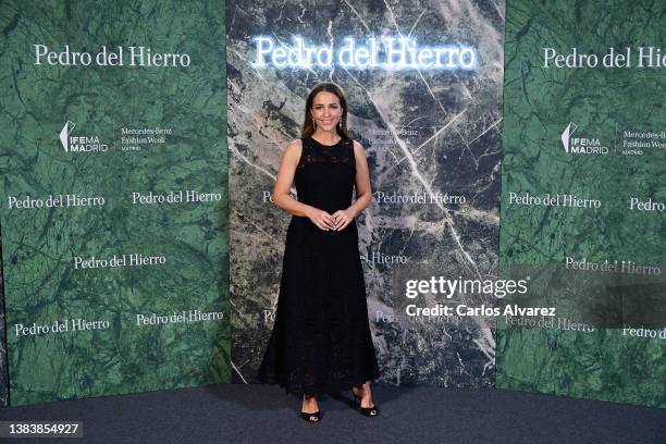 Paula Echevarria attends the Pedro del Hierro fashion show during Mercedes Benz Fashion Week March 2022 edition at Ifema on March 10, 2022 in Madrid,...