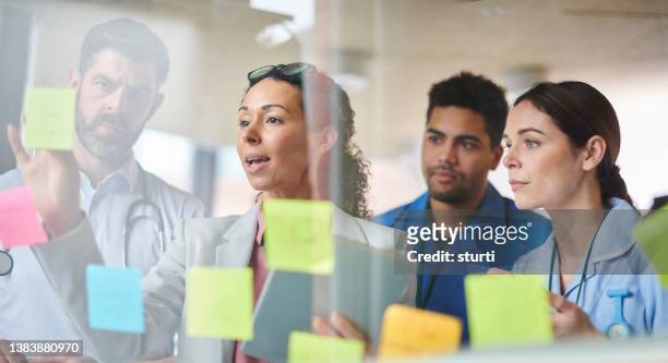 business medical team strategy planning - management student stockfoto's en -beelden