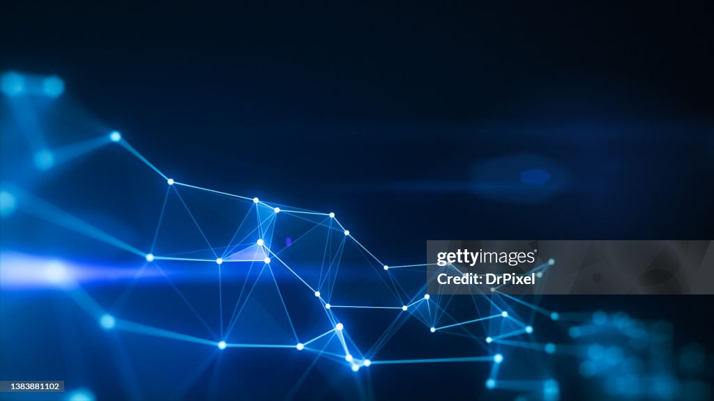 Digital Connection Abstract Abstract Blue Digital Connections High-Res Stock Photo - Getty Images