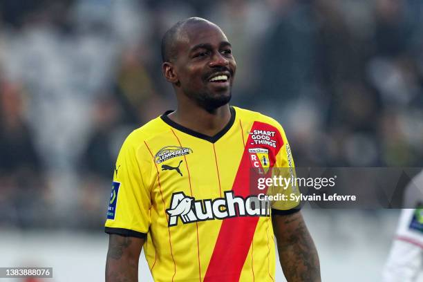 Gael Kakuta of RC Lens during the Ligue 1 Uber Eats match between Lens and Brest at Stade Bollaert-Delelis on March 5, 2022 in Lens, France.
