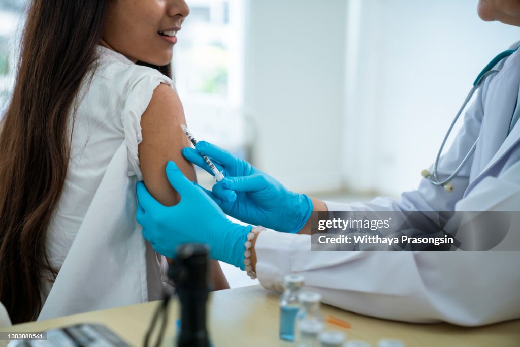 Nurse doing an injection