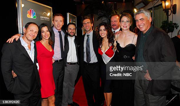 Pictured: Executive Producer Daniel Sackheim, actors Brooke Langton and Damian Lewis, Executive Producers/Writer Far Shariat and Rand Ravich, and...