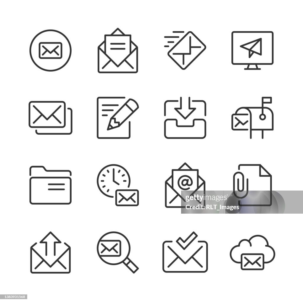 Email Icons 2 — Monoline Series