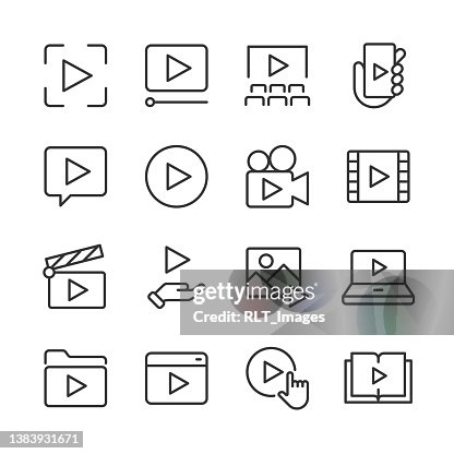 Video Play Icons — Monoline Series Video Play Icons — Monoline Series