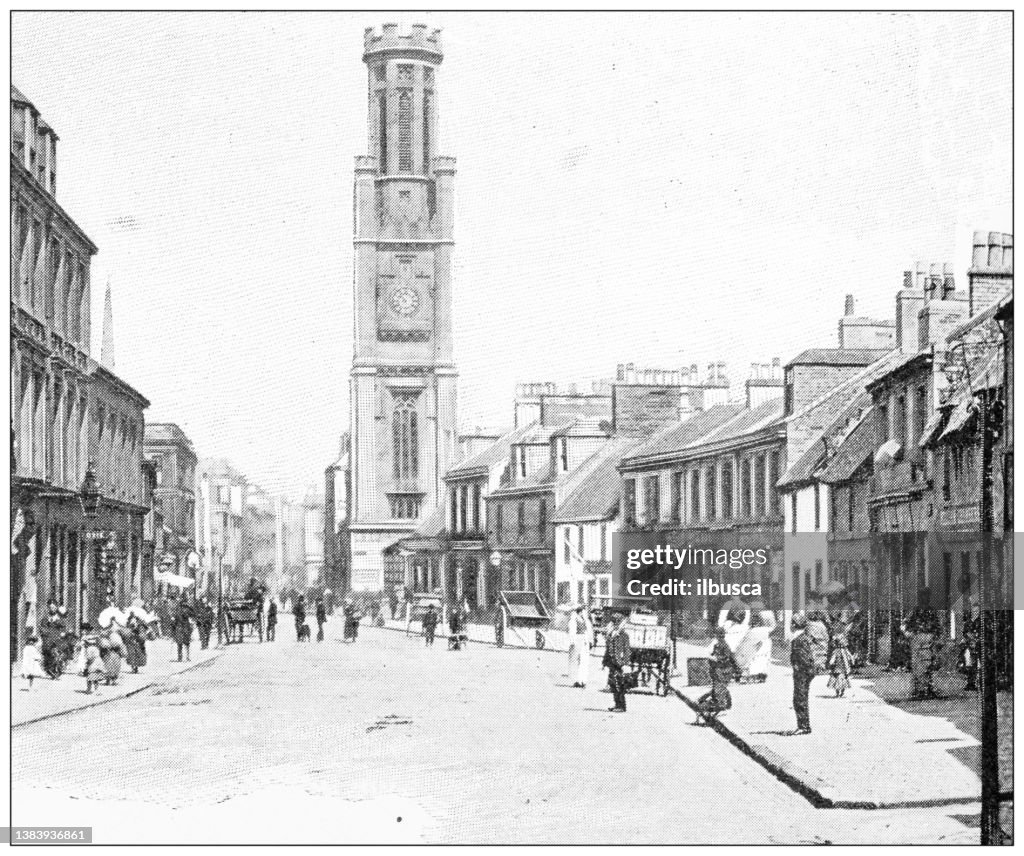 Antique travel photographs of Scotland: High street, Ayr