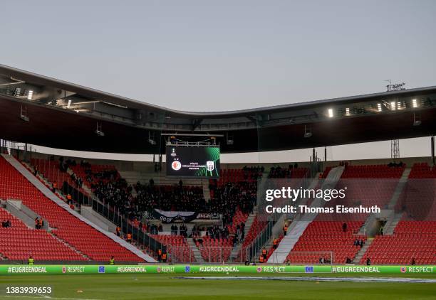 Inside Slavia Prague's stadium