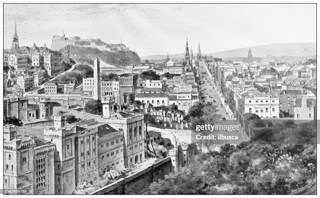 Antique travel photographs of Scotland: Edinburgh