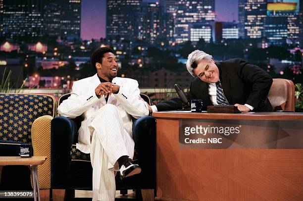Episode 1584 -- Pictured: Basketball player Kobe Bryant during an interview with host Jay Leno on April 8, 1999