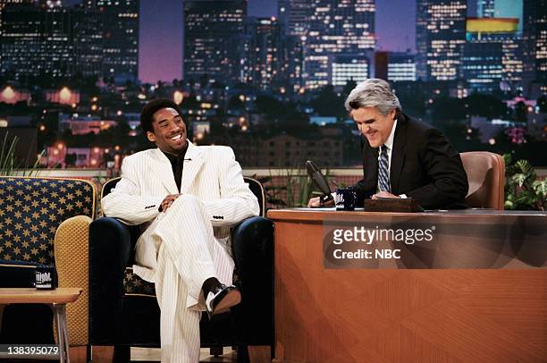Episode 1584 -- Pictured: Basketball player Kobe Bryant during an interview with host Jay Leno on April 8, 1999