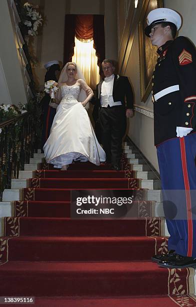The Wedding" Episode 9 -- Aired 12/4/05 -- Pictured: Nina Siemaszko as Eleanore 'Ellie' Bartlet, Martin Sheen as President Josiah "Jed" Bartlet
