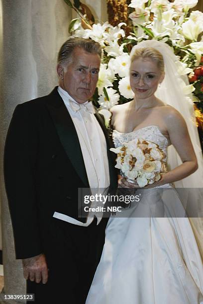 The Wedding" Episode 9 -- Aired 12/4/05 -- Pictured: Martin Sheen as President Josiah "Jed" Bartlet, Nina Siemaszko as Eleanore 'Ellie' Bartlet