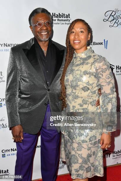 Keith David and Dionne Lea Williams attend the 2022 Los Angeles Builders Ball at The Beverly Hilton on March 09, 2022 in Beverly Hills, California.