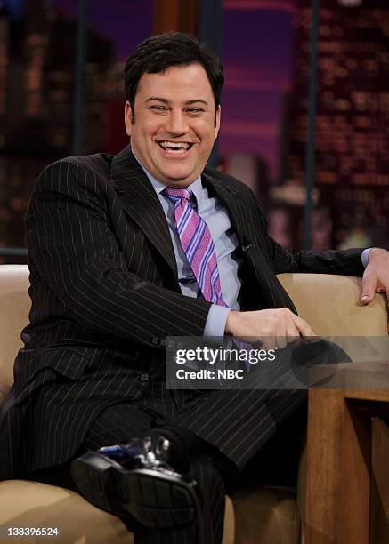 Air Date 1/10/08 -- Episode 3473 -- Pictured: Talk show host Jimmy Kimmel during an interview on January 10, 2008