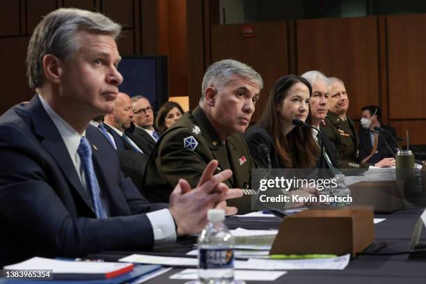 Federal Bureau of Investigation Director Christopher Wray, National Security Agency Director Gen. Paul Nakasone, Director of National Intelligence...