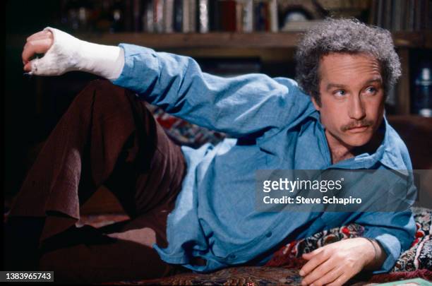 View of American actor Richard Dreyfuss in costume on the set of the film 'The Big Fix' , Los Angeles, California, 1977. The film was released the...