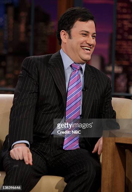 Air Date 1/10/08 -- Episode 3473 -- Pictured: Talk show host Jimmy Kimmel during an interview on January 10, 2008