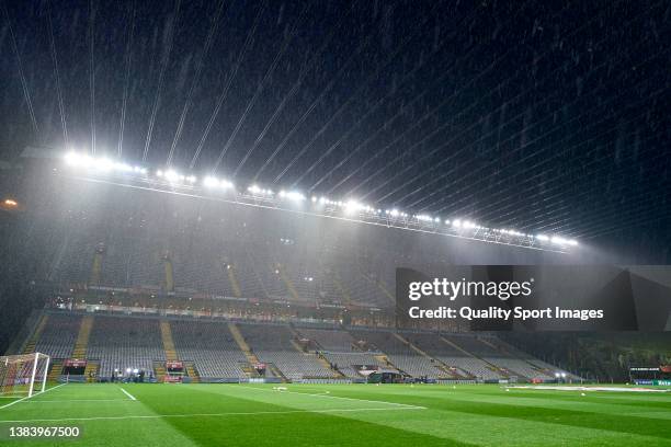 General view of stadium prior to the UEFA Europa League Round of 16 Leg One match between Sporting Braga and AS Monaco at Estadio Municipal de Braga...