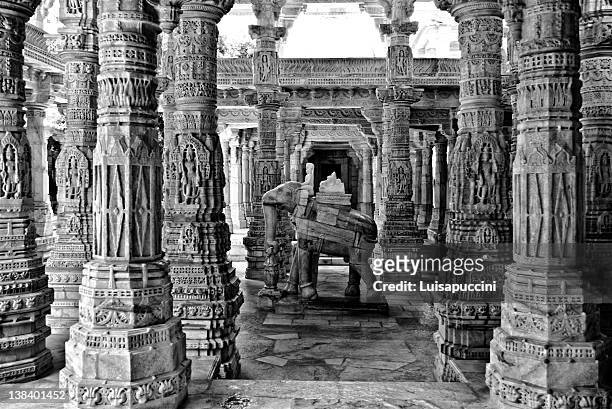 ranakpur, jain temple - luisapuccini stock pictures, royalty-free photos & images