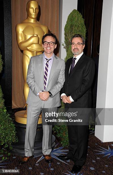 The Help' Producers Michael Barnathan and Chris Columbus arrives at the 84th Annual Academy Awards Nominees Luncheon at The Beverly Hilton hotel on...