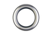 Isolated realistic metal silver grommet ring for banner