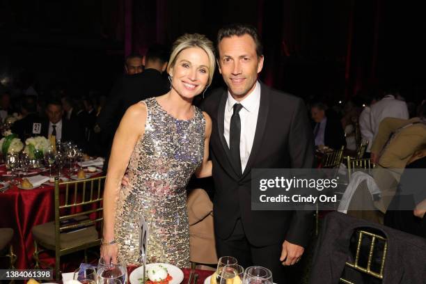 Amy Robach and Andrew Shue attend the 2022 ADAPT Leadership Awards at Cipriani 42nd Street on March 10, 2022 in New York City.