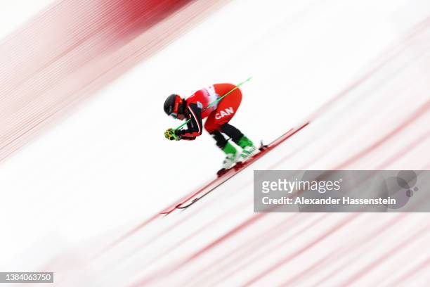 Alana Ramsay of Team Canada competes in the Women's Giant Slalom Standing during day seven of the Beijing 2022 Winter Paralympics at Yanqing National...