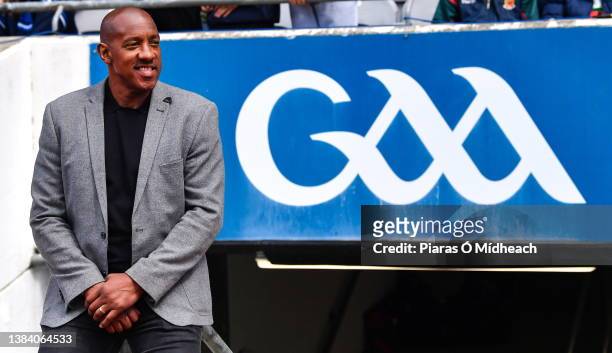 Dublin , Ireland - 2 July 2023; Dion Dublin, former footballer with Manchester United, Coventry City and Aston Villa, in attendance at the GAA...