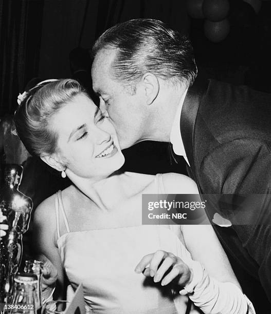 Aired -- Pictured: Actress Grace Kelly, actor/comedian Bob Hope