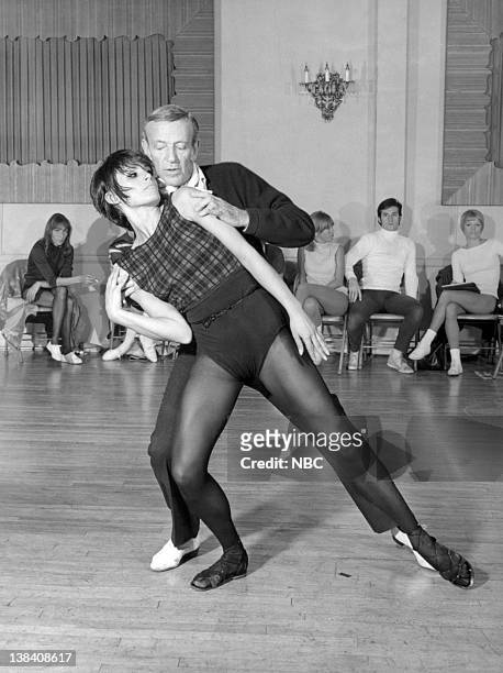 Air Date -- Pictured: Fred Astaire, Barrie Chase during rehearsal for "The Fred Astaire Show"