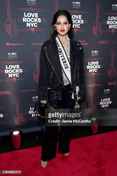 Miss Universe 2021 Harnaaz Sandhu attends the Sixth Annual LOVE ROCKS NYC Benefit Concert For God's Love We Deliver at Beacon Theatre on March 10,...