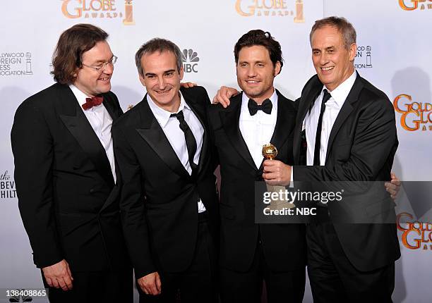 68th ANNUAL GOLDEN GLOBE AWARDS -- Pictured: Best mini-Series or Motion Picture Made for Television for "Carlos" producer Jens Meurer,...