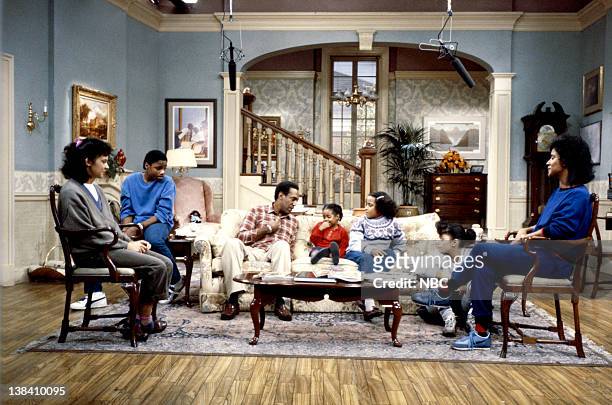 One More Time" Episode 7 -- Air Date -- Pictured: Malcolm-Jamal Warner as Theodore 'Theo' Huxtable, Bill Cosby as Doctor Heathcliff 'Cliff' Huxtable,...