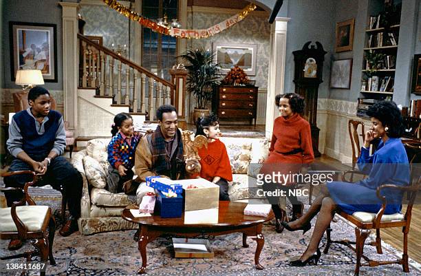 Father's Day" Episode 13 -- Air Date -- Pictured: Malcolm-Jamal Warner as Theodore 'Theo' Huxtable, Keshia Knight Pulliam as Rudy Huxtable, Bill...