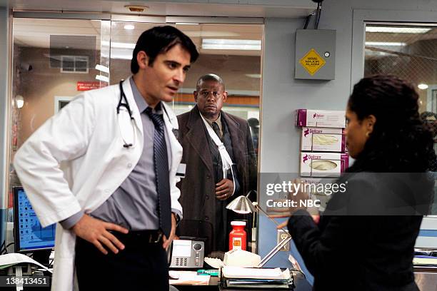 Heart of the Matter" Episode 6 -- Air Date -- Pictured: Goran Visnjic as Doctor Luka Kovac, Forest Whitaker as Curtis Ames, Judith Scott as Mandy...