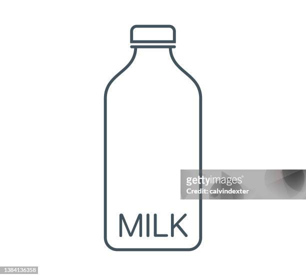bottle of milk design - milk bottles stock illustrations