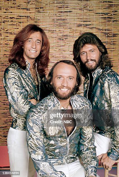 Pictured: The Bee Gees: Robin Gibb, Maurice Gibb, Barry Gibb