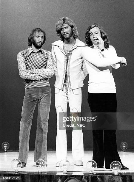 Episode 22 -- Pictured: Maurice Gibb, Barry Gibb, Robin Gibb of the Bee Gees