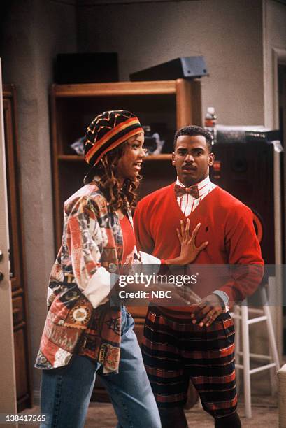 Where there's a Will, there's a Way" pt. 1 Episode 1 -- Aired 9/20/93 -- Pictured: Tyra Banks as Jackie Ames, Alfonso Ribeiro as Carlton Banks