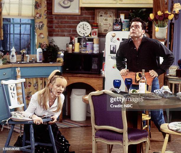 The One with the Chicken Pox" Episode 23 -- Pictured: Lisa Kudrow as Phoebe Buffay, Charlie Sheen as Ryan