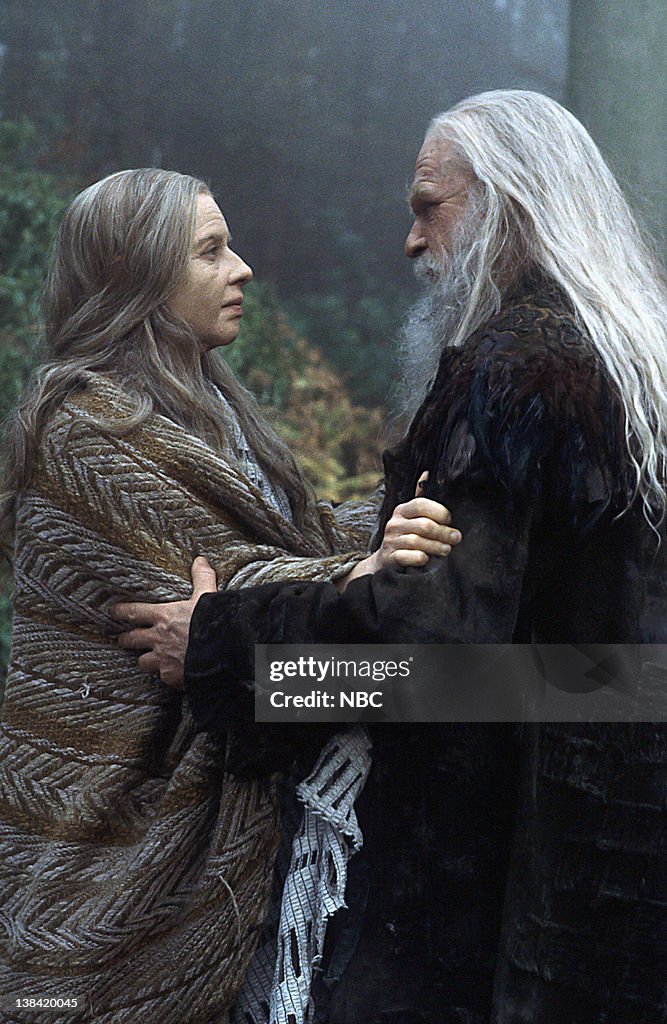 Merlin Sam Meil Isabella Rossellini as Nimue, Sam Neill as Merlin News Photo - Getty Images