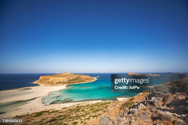 balos lagoon - crete scenics stock pictures, royalty-free photos & images