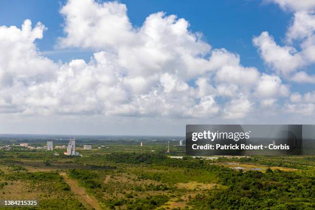 The European Space Center. General views with the different launchers: Ariane 5, Ariane 6, Vega, Vega C, Soyuz.